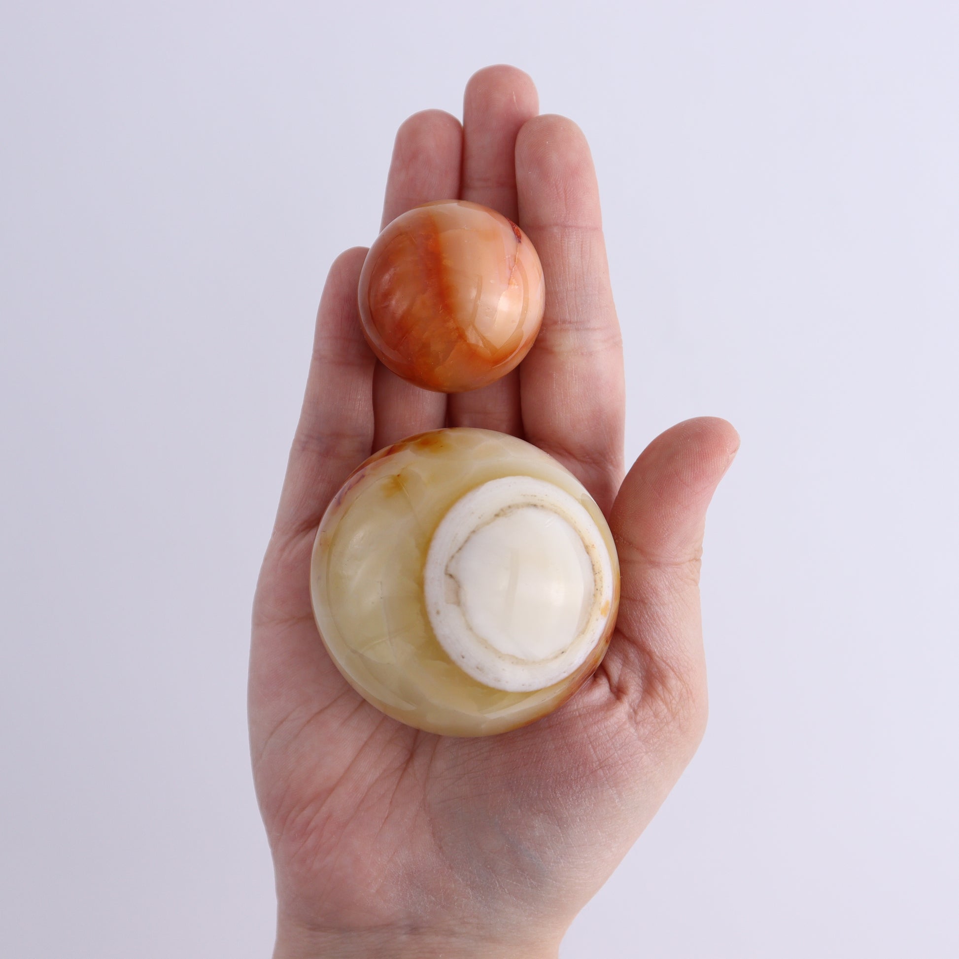 Carnelian Spheres Set of 15 - Expert Wholesale and Supplier of Wholesale Crystals & Bulk Gemstones, ["carnelian","close_30","flames","Madagascar"]