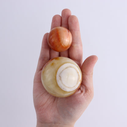 Carnelian Spheres Set of 15 - Expert Wholesale and Supplier of Wholesale Crystals & Bulk Gemstones, ["carnelian","close_30","flames","Madagascar"]