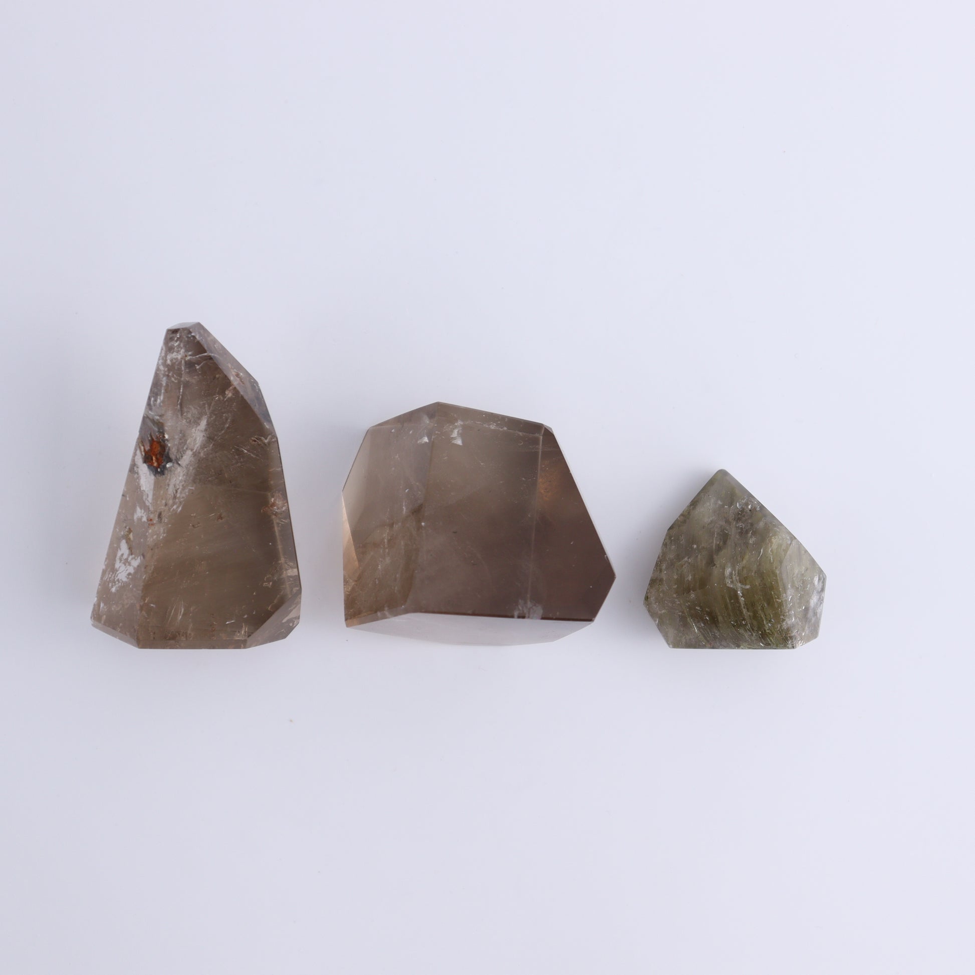 Smoky Quartz Freeforms Set of 6 - Expert Wholesale and Supplier of Wholesale Crystals & Bulk Gemstones, ["Brazil","Quartz","Smoky Quartz","Towers"]