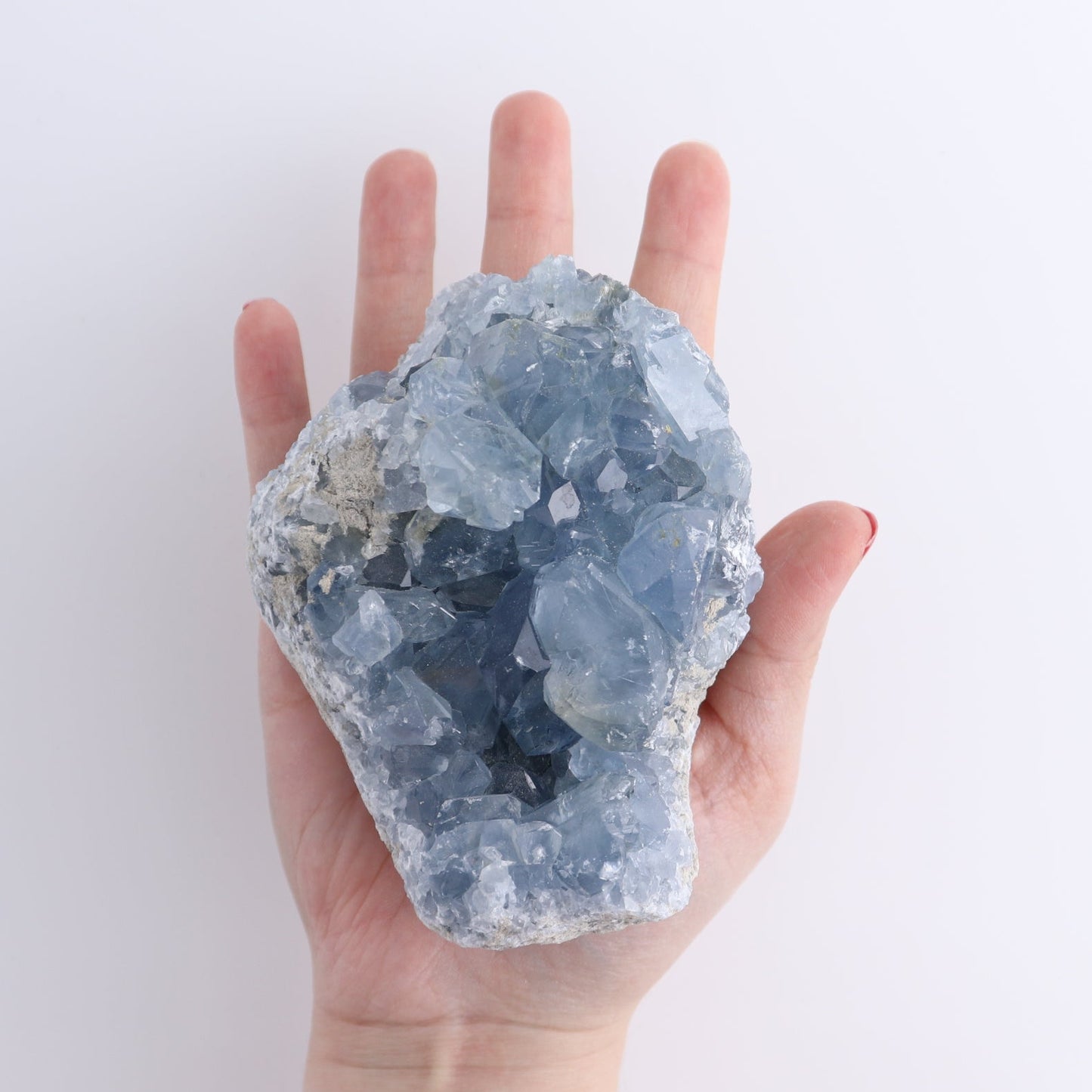 Celestite Clusters Set of 8