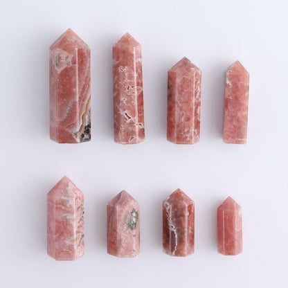 Rhodochrosite Towers Set of 8