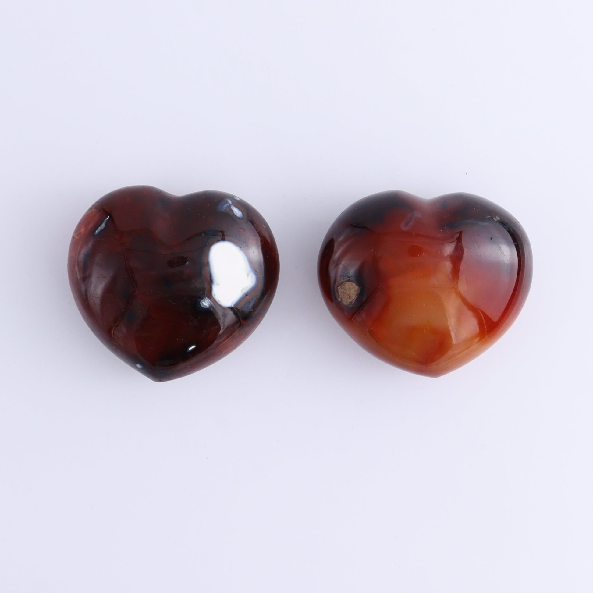 Carnelian Hearts Set of 8 - Expert Wholesale and Supplier of Wholesale Crystals & Bulk Gemstones, ["carnelian","Hearts","Madagascar"]