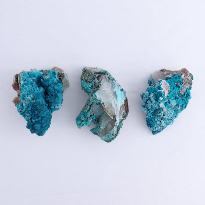 Chrysocolla on Quartz Roughs Set of 12 - Expert Wholesale and Supplier of Wholesale Crystals & Bulk Gemstones, ["Chrysocolla","Flats","Freeforms","Peru","Quartz","Rough"]
