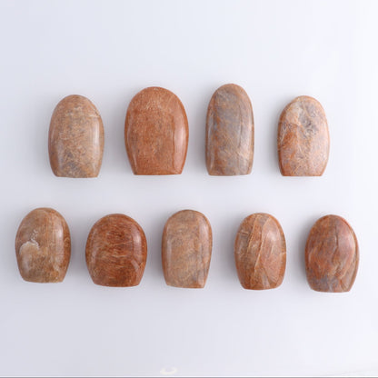 Peach Moonstone Freeform Set of 6