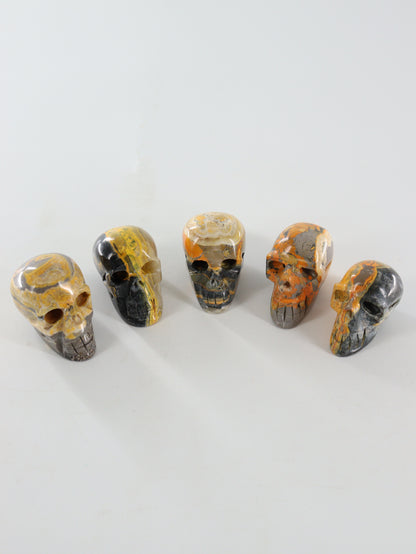 Bumblebee Jasper Skulls Set of 5 - Expert Wholesale and Supplier of Wholesale Crystals & Bulk Gemstones, []