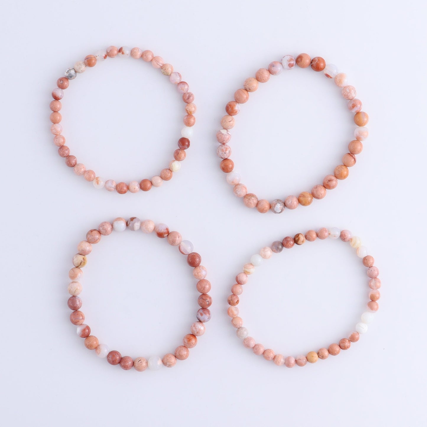 One Cotton Candy Agate 5 - 6 mm Bracelet