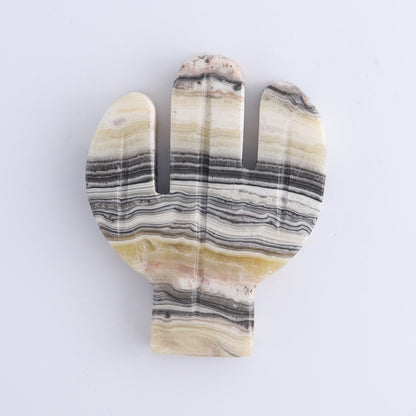 One Cactus Mexican Onyx/Calcite Black & Yellow Zebra 12 cm - Expert Wholesale and Supplier of Wholesale Crystals & Bulk Gemstones, ["Cactus","Calcite","Catalog Onyx","Mexico","onyx"]