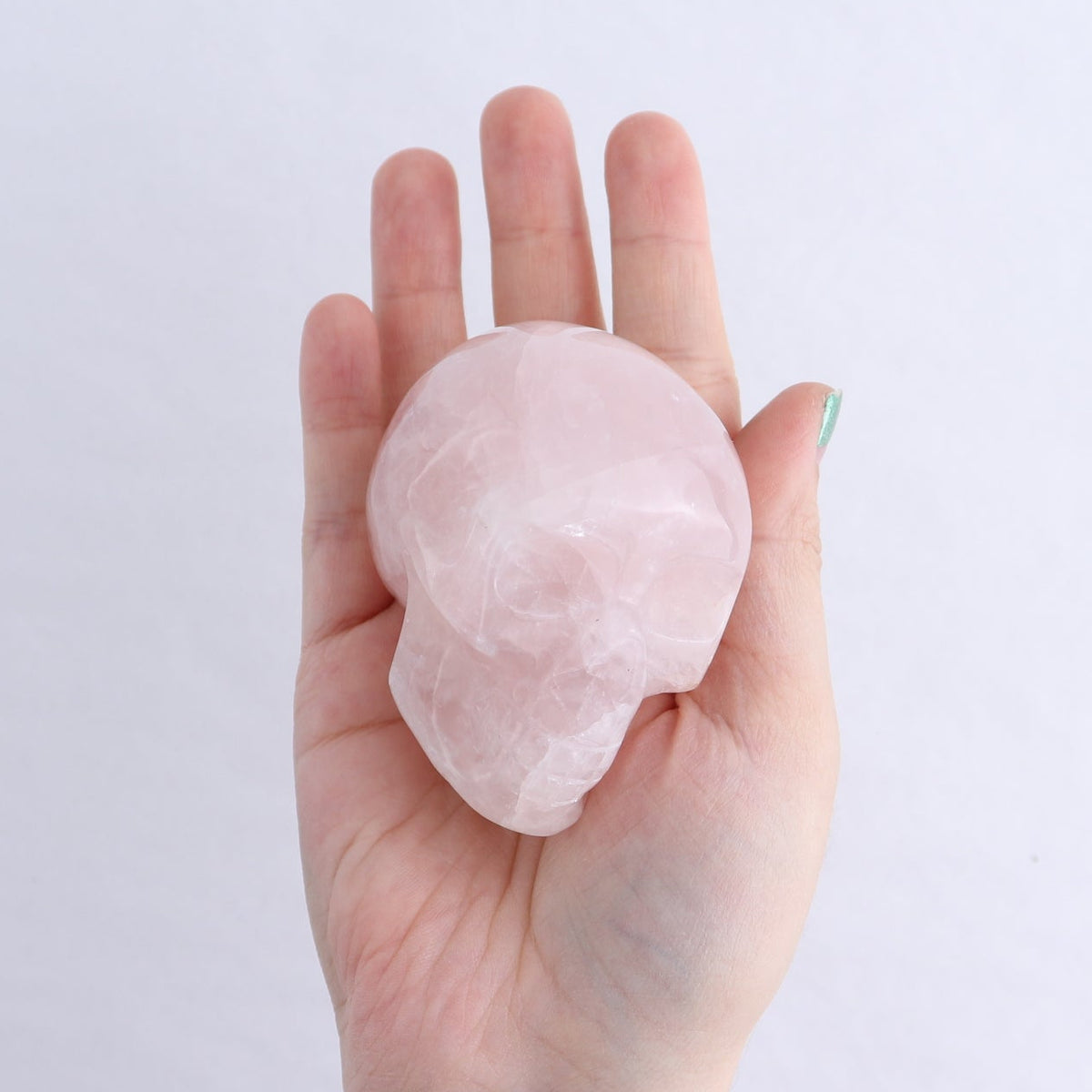 Golden Healer Skulls Set of 2 & 1 Rose Quartz Skull