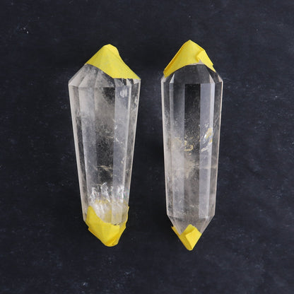 Quartz Faceted Double Points Set of 6