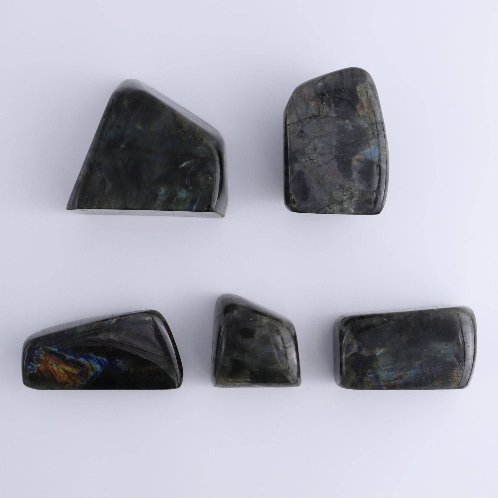 Labradorite Freeform Set of 5 - Expert Wholesale and Supplier of Wholesale Crystals & Bulk Gemstones, ["Freeforms","Labradorite","Madagascar"]