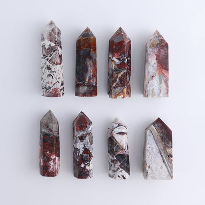 Crazy Lace Agate Towers Set of 8