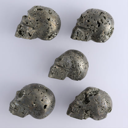 Pyrite Skulls Set of 5 - Expert Wholesale and Supplier of Wholesale Crystals & Bulk Gemstones, ["Hearts","Peru","Pyrite"]