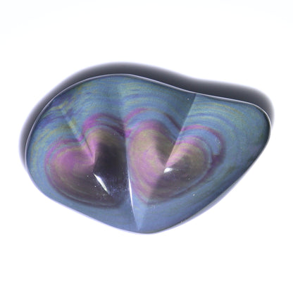 Rainbow Obsidian Heart Pairs Set of 8 - Expert Wholesale and Supplier of Wholesale Crystals & Bulk Gemstones, ["Hearts","Mexico","Rainbow Obsidian"]