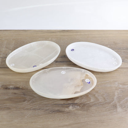 Mexican Onyx/Calcite Oval Dish Set of 3