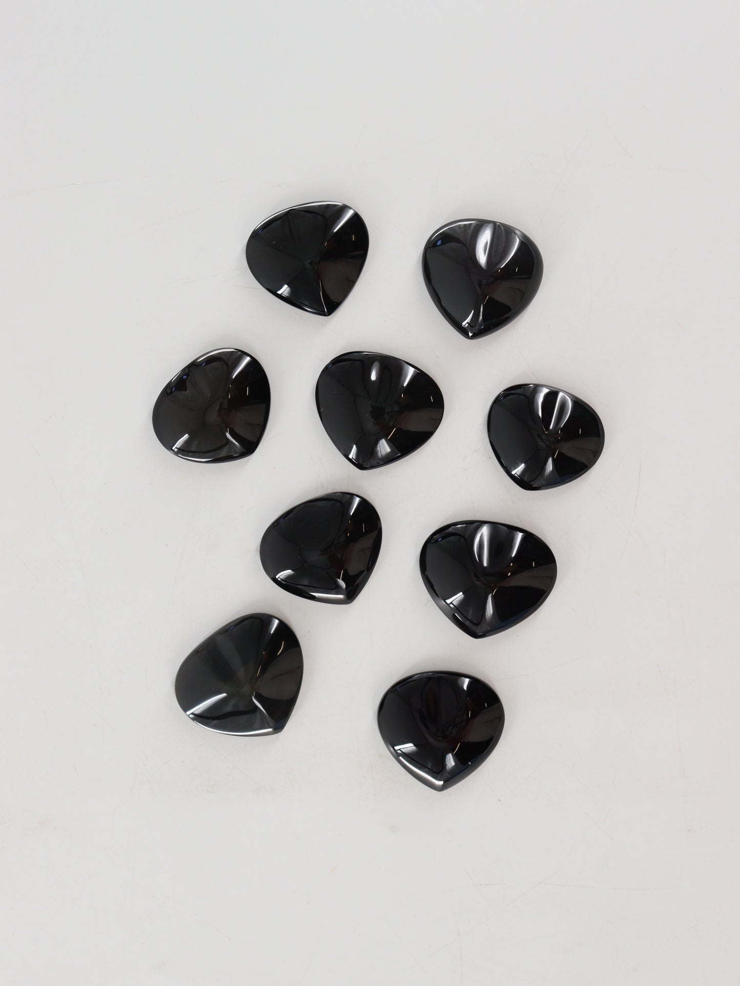 Obsidian Hearts Set of 9 - Expert Supplier of Wholesale Crystals & Bulk Gemstones