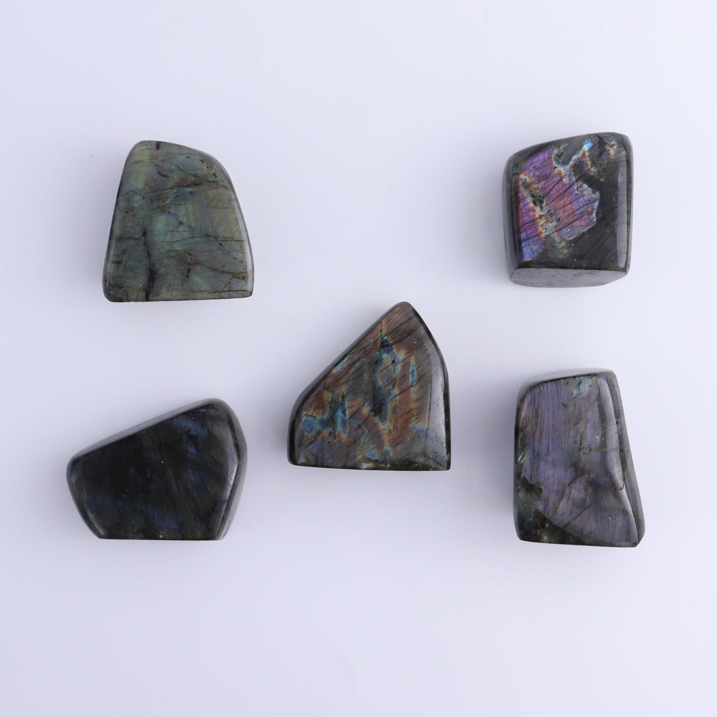Labradorite Freeform Set of 17 - Expert Wholesale and Supplier of Wholesale Crystals & Bulk Gemstones, ["Freeforms","Labradorite","Madagascar"]