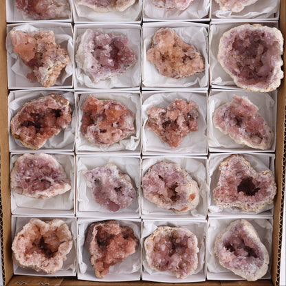 Pink Amethyst Geodes from Argentina Set of 24