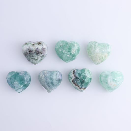 Fluorite Hearts Set of 7