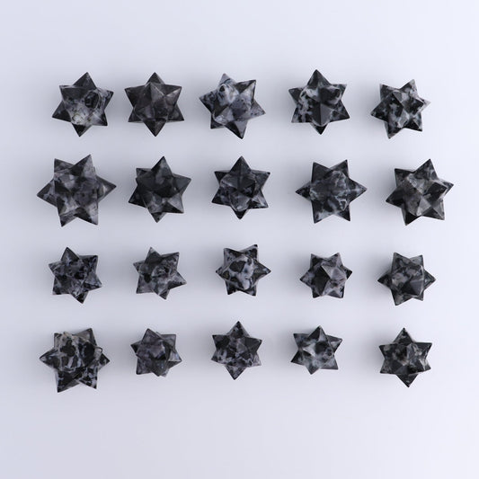 Indigo Gabbro Stars Set of 19 & 1 Cut Base Star