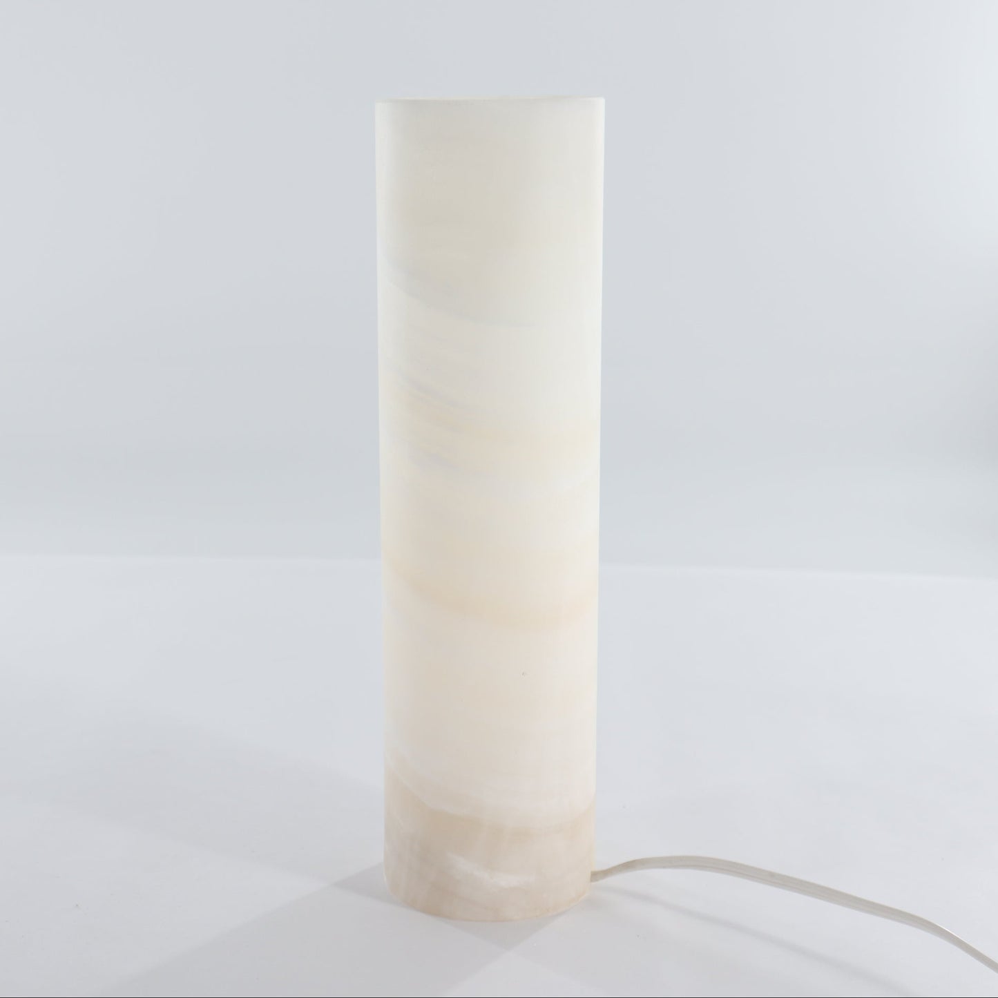 One 12" White Polished Top Onyx Lamp Blind