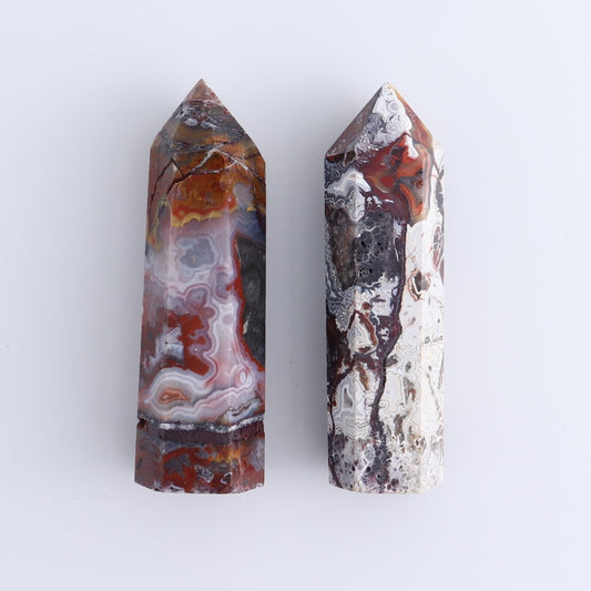 Crazy Lace Agate Towers Set of 8