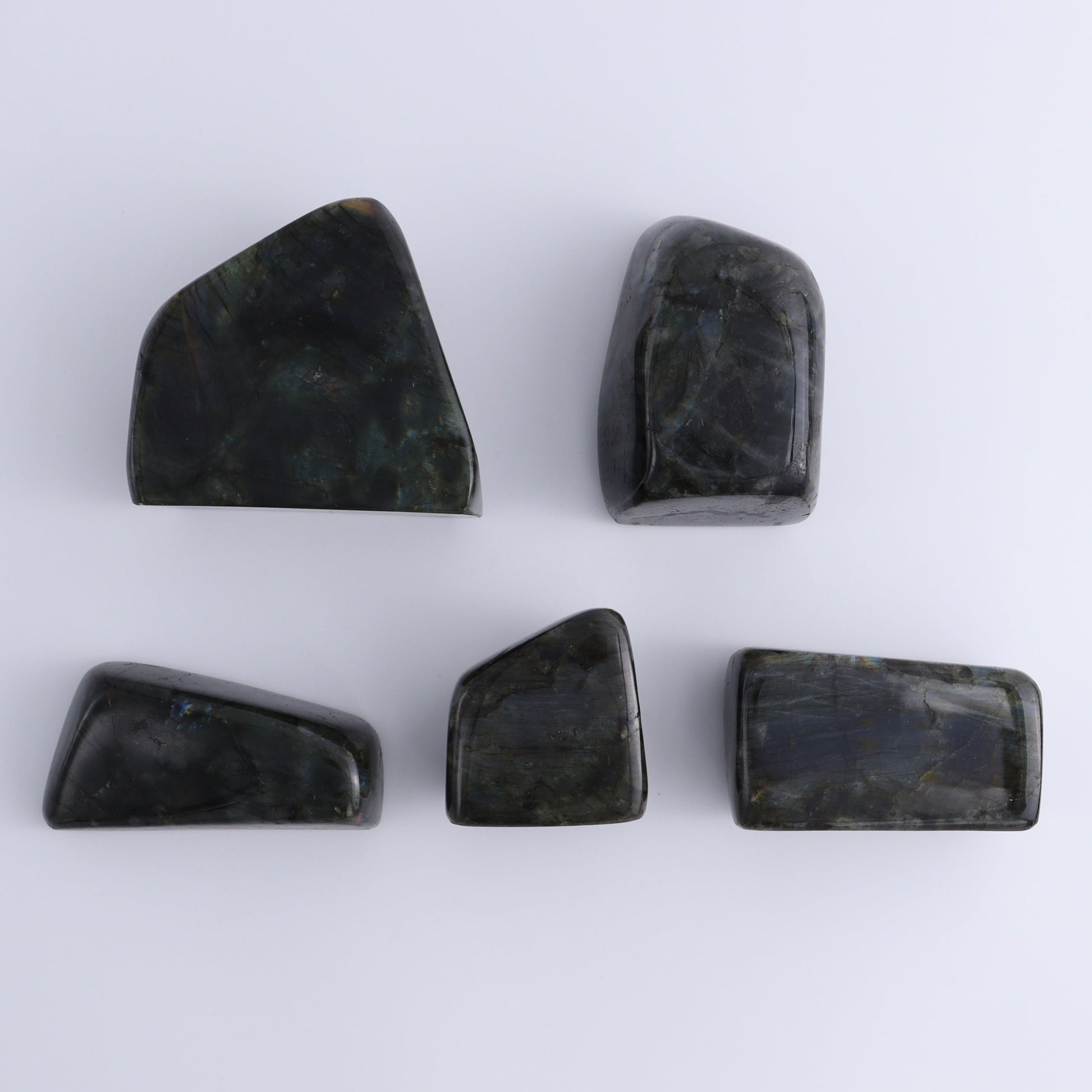 Labradorite Freeform Set of 5 - Expert Wholesale and Supplier of Wholesale Crystals & Bulk Gemstones, ["Freeforms","Labradorite","Madagascar"]