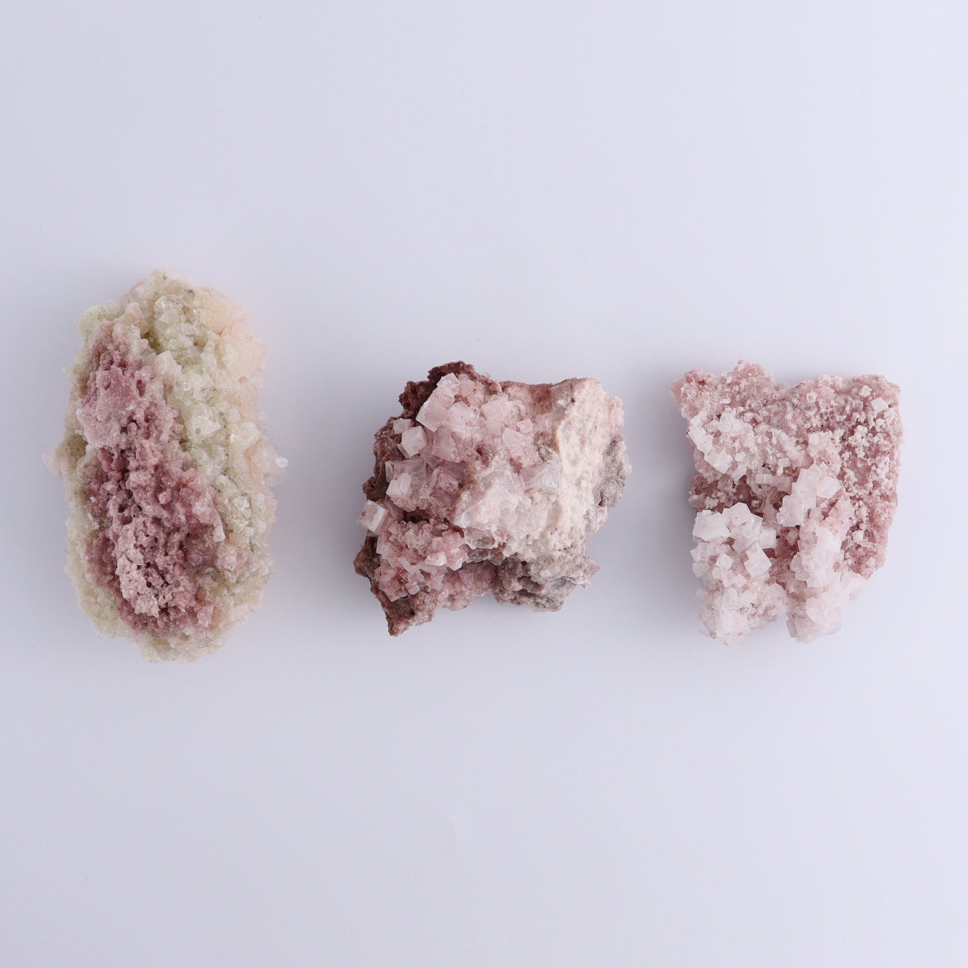 Pink Halite Set of 12 - Expert Wholesale and Supplier of Wholesale Crystals & Bulk Gemstones, ["Flats","Halite","Pink Halite","United States"]