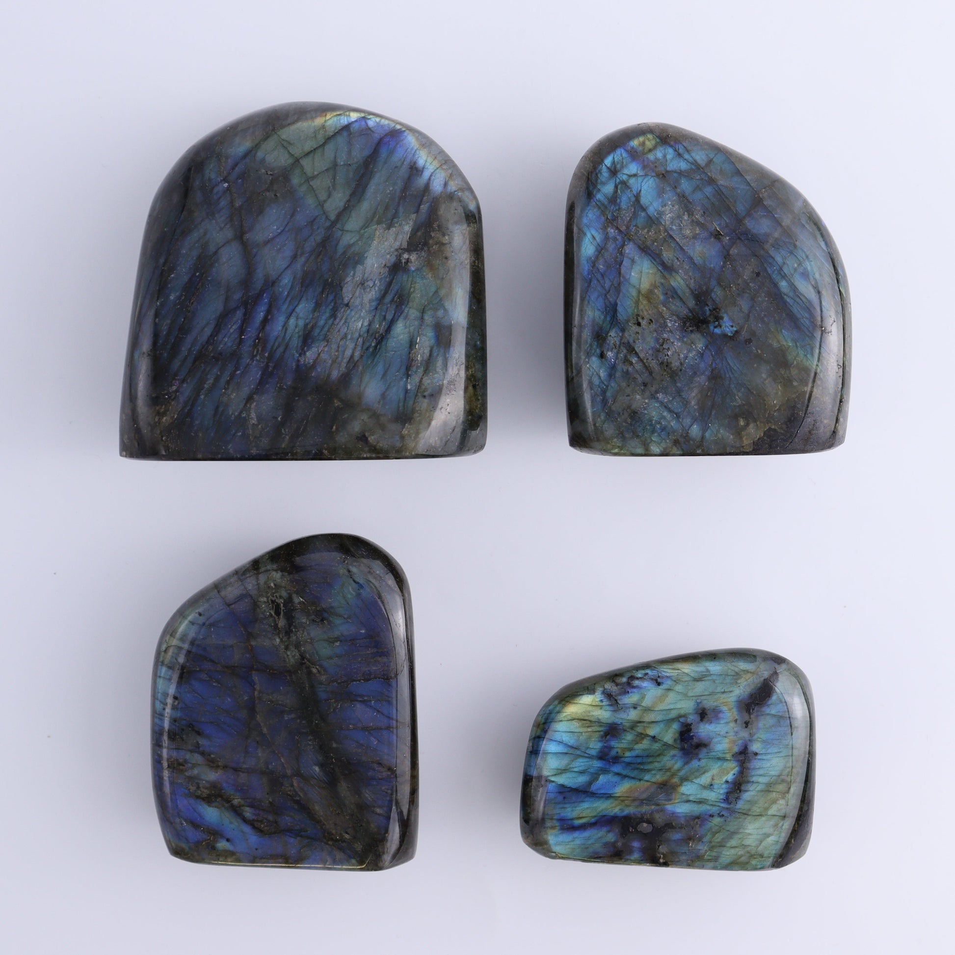 Labradorite Freeform Set of 4 - Expert Wholesale and Supplier of Wholesale Crystals & Bulk Gemstones, ["Freeforms","Labradorite","Madagascar"]