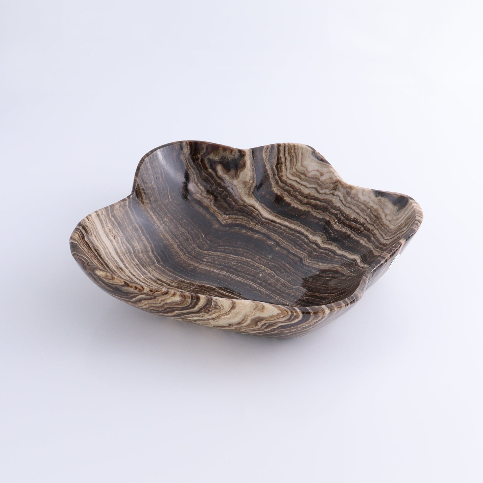 One Bowl Mexican Onyx/Calcite Chocolate with Banding - Expert Wholesale and Supplier of Wholesale Crystals & Bulk Gemstones, ["bowl","Calcite","Catalog Onyx","Decorative Dish","Mexico","onyx"]