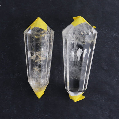 Quartz Faceted Double Points Set of 6