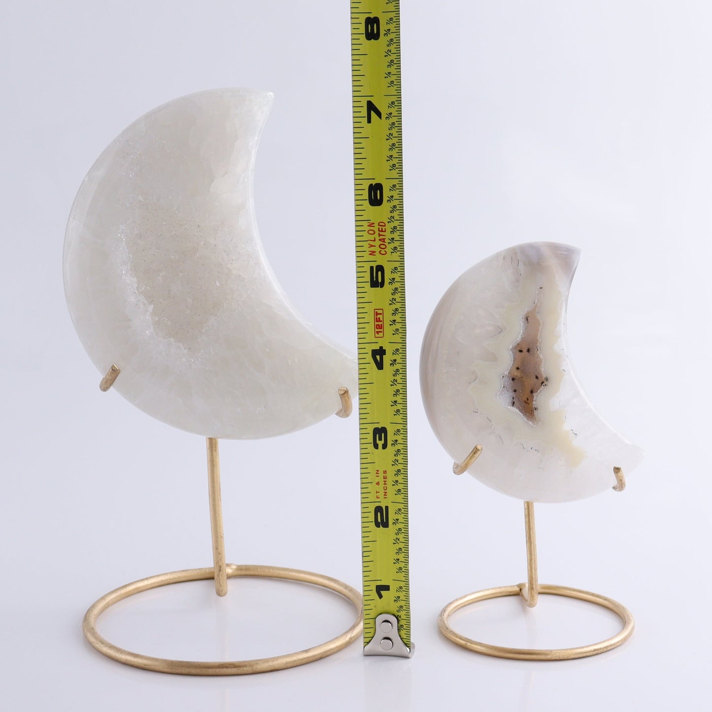 Agate Moons with Stand Set of 6 - Expert Wholesale and Supplier of Wholesale Crystals & Bulk Gemstones, ["Agate","Brazil","moons"]
