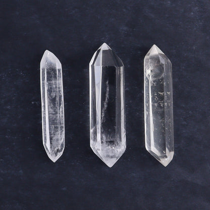 Quartz Faceted Double Points Set of 13 - Expert Wholesale and Supplier of Wholesale Crystals & Bulk Gemstones, ["Brazil","Clear Quartz","Mixed Carvings","Quartz"]