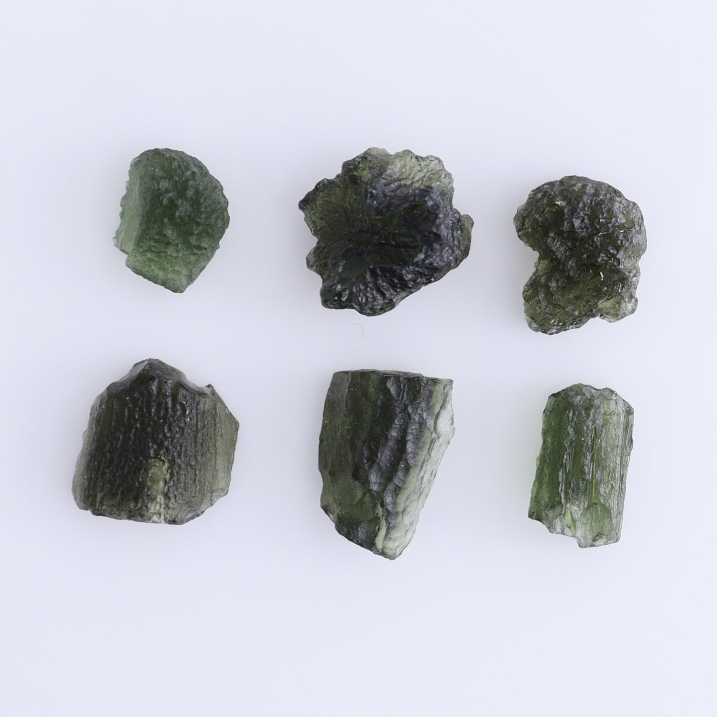 Moldavite Pieces Set of 6 - Expert Wholesale and Supplier of Wholesale Crystals & Bulk Gemstones, ["Czech Republic","Moldavite","Pieces"]
