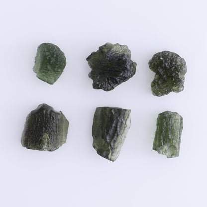 Moldavite Pieces Set of 6 - Expert Wholesale and Supplier of Wholesale Crystals & Bulk Gemstones, ["Czech Republic","Moldavite","Pieces"]