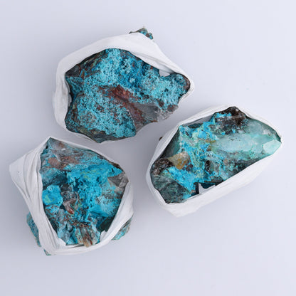 Chrysocolla with Quartz Roughs Set of 6 - Expert Wholesale and Supplier of Wholesale Crystals & Bulk Gemstones, ["Chrysocolla","Flats","Freeforms","Peru","Rough"]