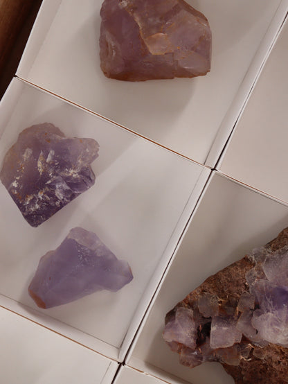 Purple Fluorite Flat Set of 7