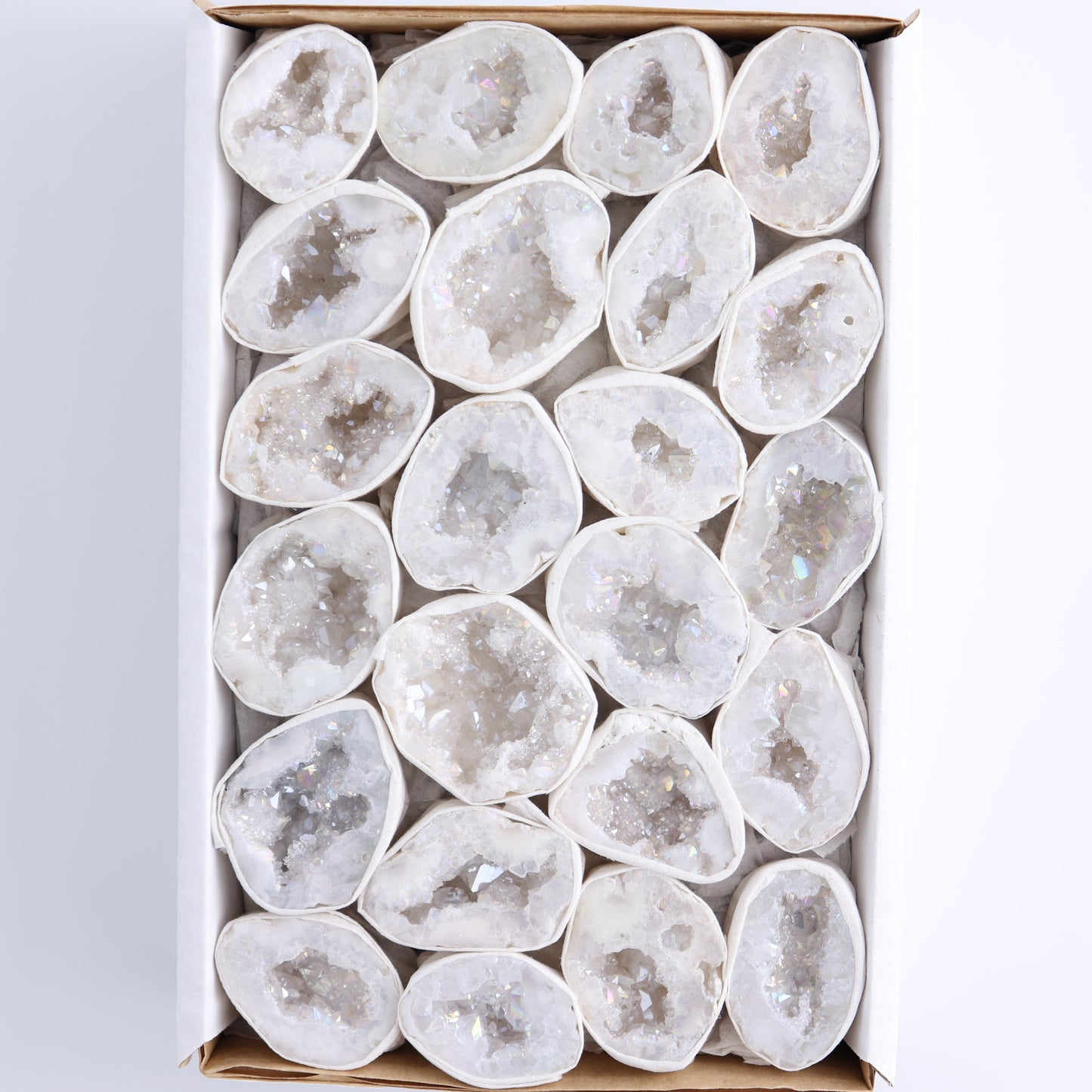 One Aura Quartz Geodes Flat Blind