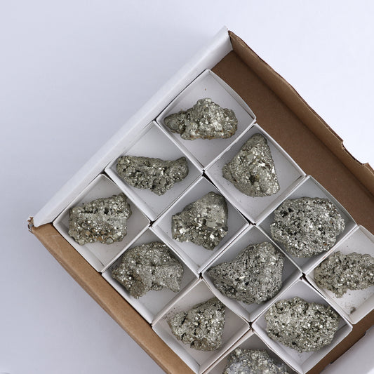 Pyrite Clusters Set of 12