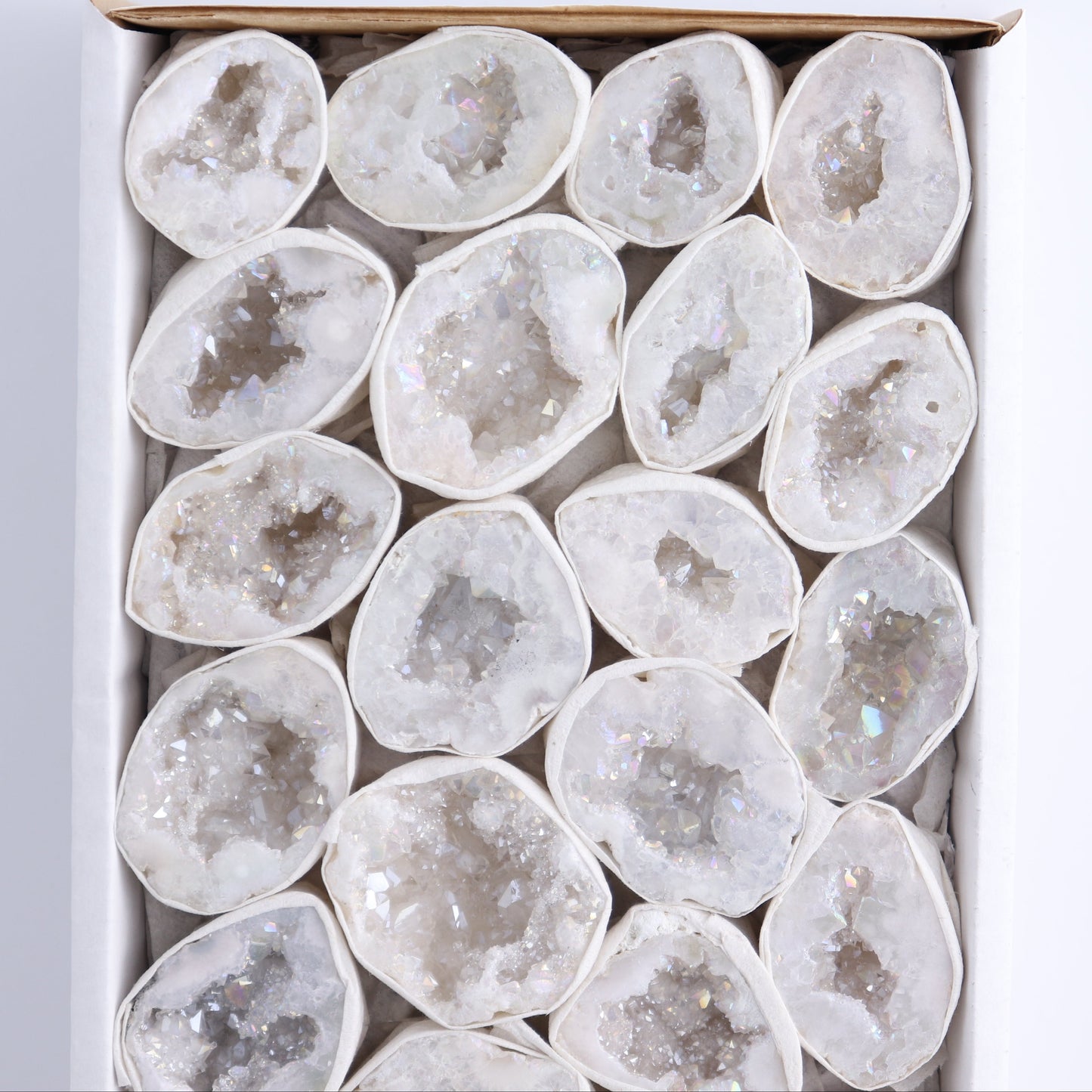 One Aura Quartz Geodes Flat Blind