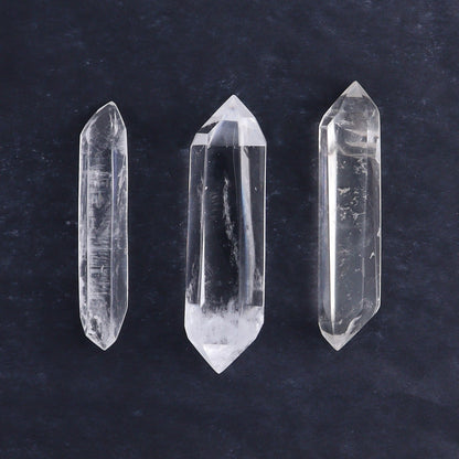 Quartz Faceted Double Points Set of 13 - Expert Wholesale and Supplier of Wholesale Crystals & Bulk Gemstones, ["Brazil","Clear Quartz","Mixed Carvings","Quartz"]
