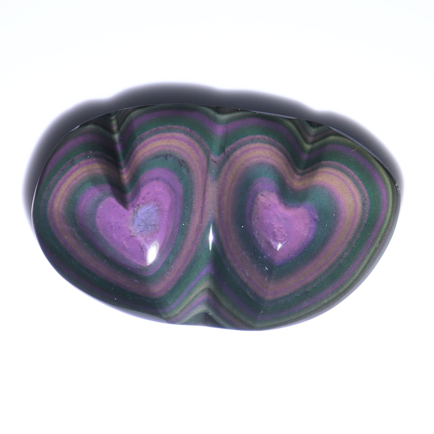 Rainbow Obsidian Heart Pairs Set of 8 - Expert Wholesale and Supplier of Wholesale Crystals & Bulk Gemstones, ["Hearts","Mexico","Rainbow Obsidian"]