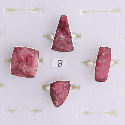 One Thulite Ring Adjustable - Expert Wholesale and Supplier of Wholesale Crystals & Bulk Gemstones, ["India","Ring","sterling silver","thulite"]