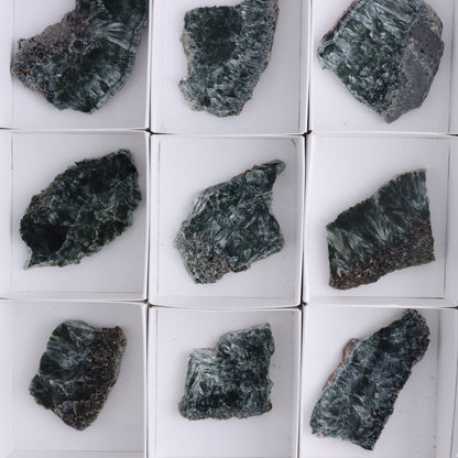 Seraphinite Slices Set of 12 - Expert Wholesale and Supplier of Wholesale Crystals & Bulk Gemstones, ["Seraphinite","Slices and Slabs"]