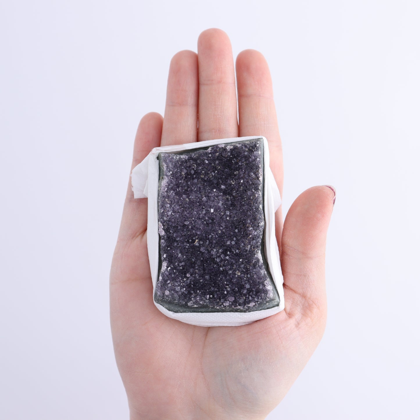 Uruguay Rainbow Amethyst Clusters Flat of 15