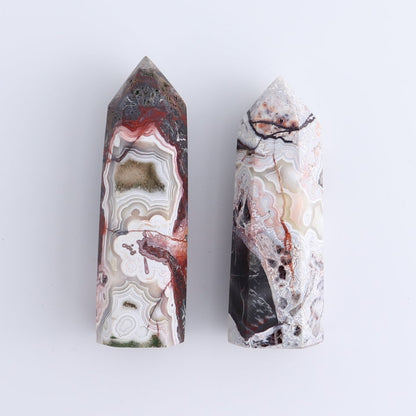 Crazy Lace Agate Towers Set of 8