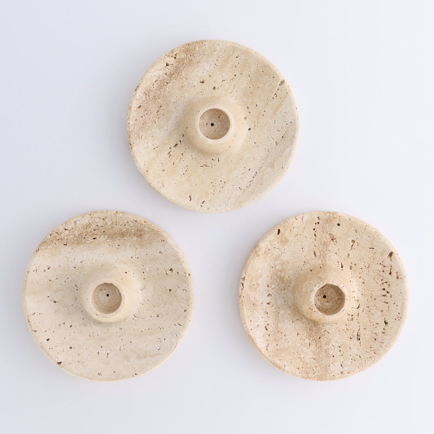 One Travertine Palo Santo/Incense/Candle Holder - Expert Wholesale and Supplier of Wholesale Crystals & Bulk Gemstones, ["Candle Holder","Catalog Onyx","Incense holders","Mexico","Palo Santo Holder","Travertine"]
