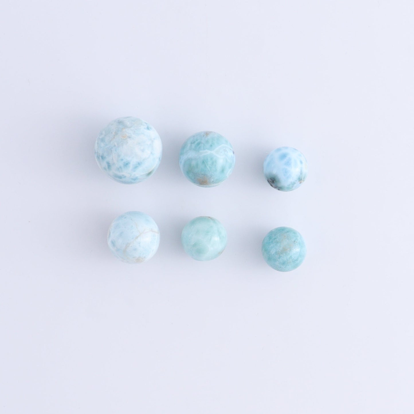 Larmiar Spheres Set of 12 - Expert Wholesale and Supplier of Wholesale Crystals & Bulk Gemstones, ["Larimar","Spheres"]