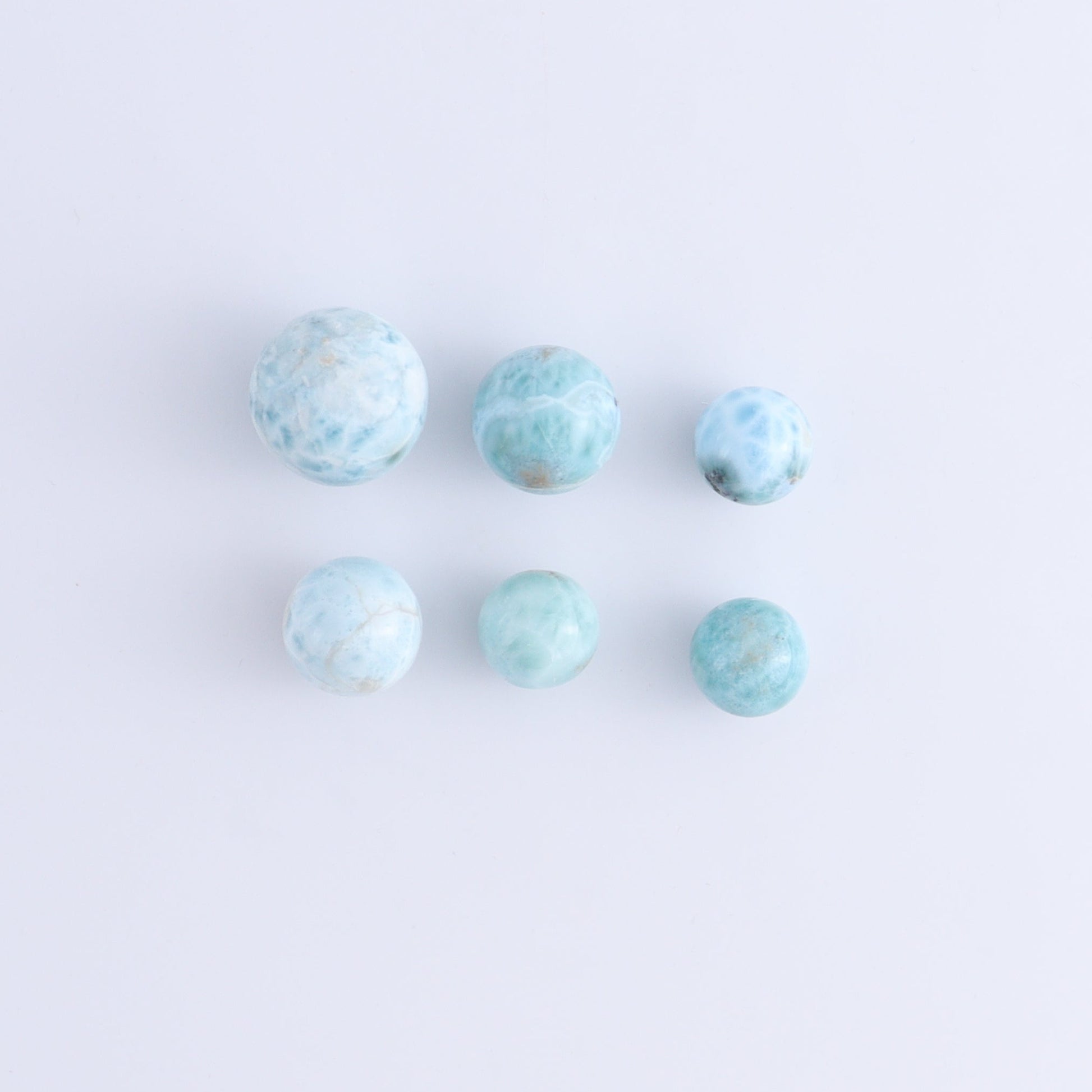 Larmiar Spheres Set of 12 - Expert Wholesale and Supplier of Wholesale Crystals & Bulk Gemstones, ["Larimar","Spheres"]