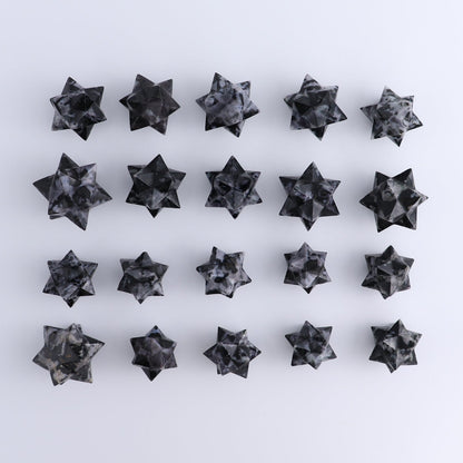 Indigo Gabbro Stars Set of 19 & 1 Cut Base Star