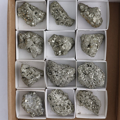 Pyrite Clusters Set of 12